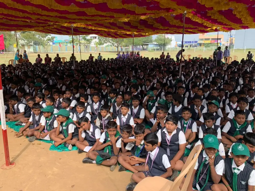 Gathering of students from Saint Antony school