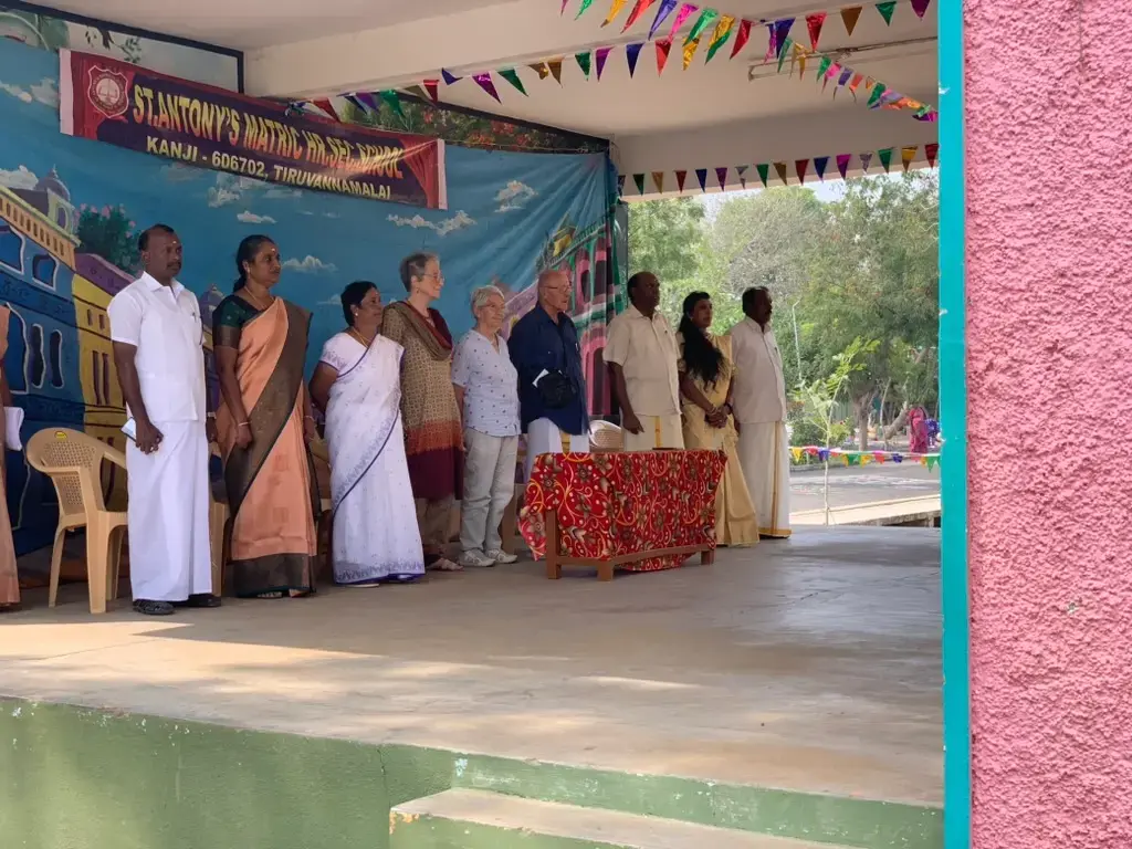 Ceremony thanking the Enfants de Kanji association at Saint Antony school