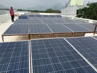 Photo of the solar panels installed for the Saint Antony school